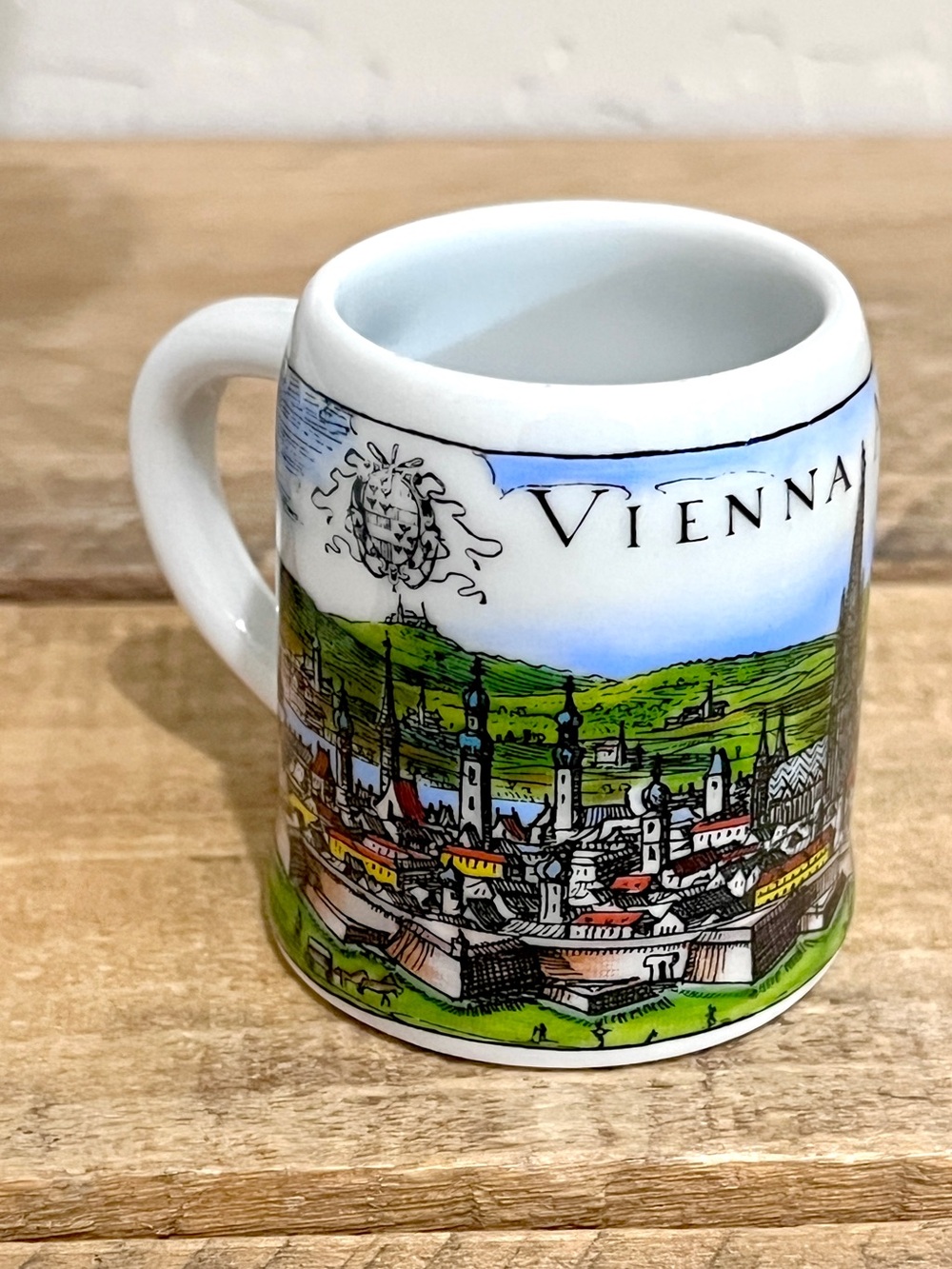 Vintage Schlogl Vienna Austria Mini Mug Shot Glass Souvenir Demitasse Porcelain